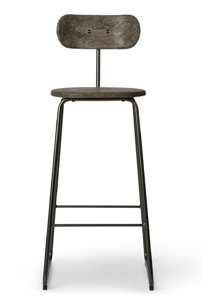 Coffee Bean Shells Stool With Backrest | Mater Earth | OROA TRADE