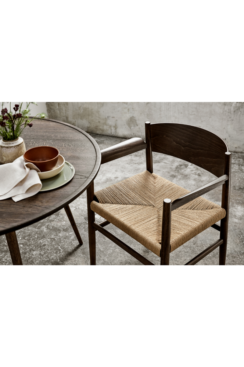 Paper Cord Seat Dining Armchair | Mater Nestor