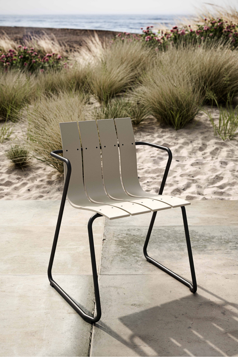 Recycled Plastic Black Outdoor Chair | Mater Ocean | OROA TRADE