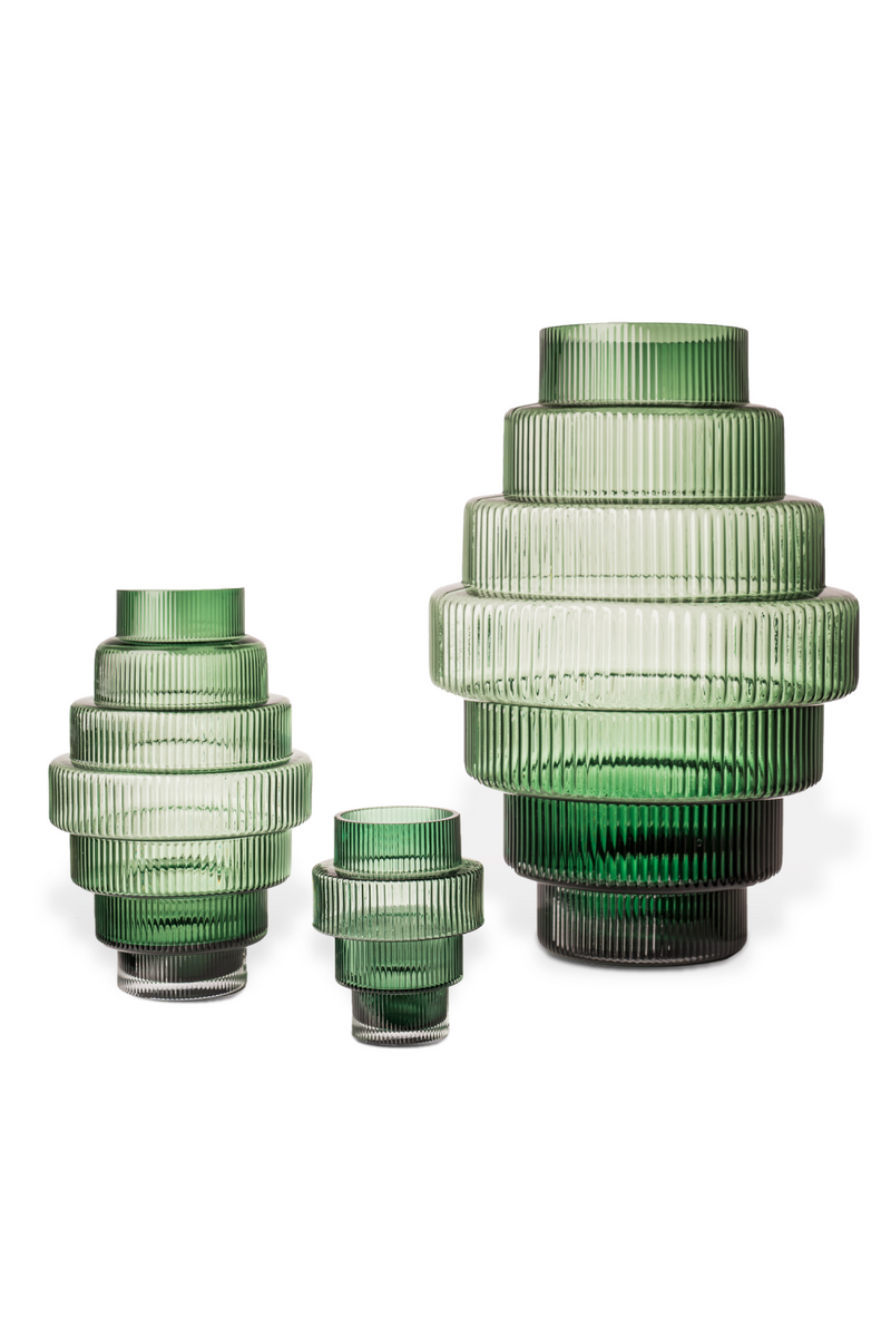 Dark Green Glass Vase S | Pols Potten Steps | Oroatrade.com