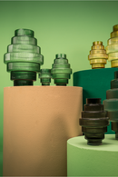 Green Tiered Glass Vase | Pols Potten Steps | Oroatrade.com