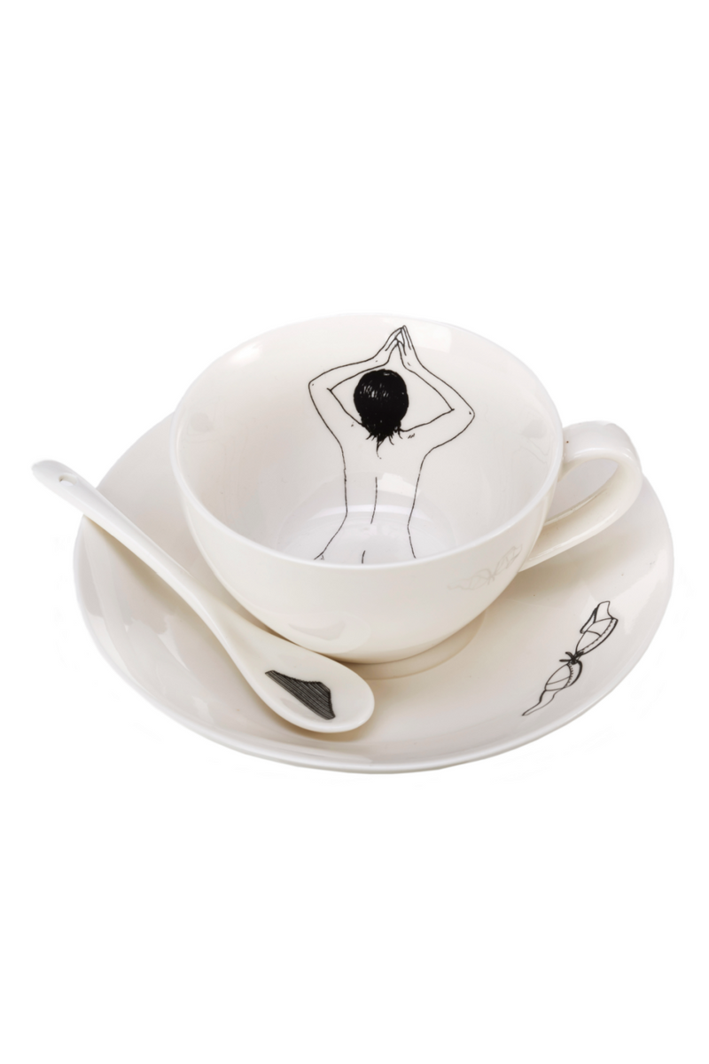 White Undressed Teacups | Pols Potten | Oroatrade.com