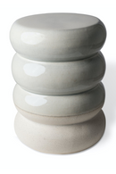 White Glazed Accent Stools (2) | Pols Potten Chubby | OROA TRADE