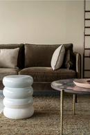 White Glazed Accent Stools (2) | Pols Potten Chubby | OROA TRADE