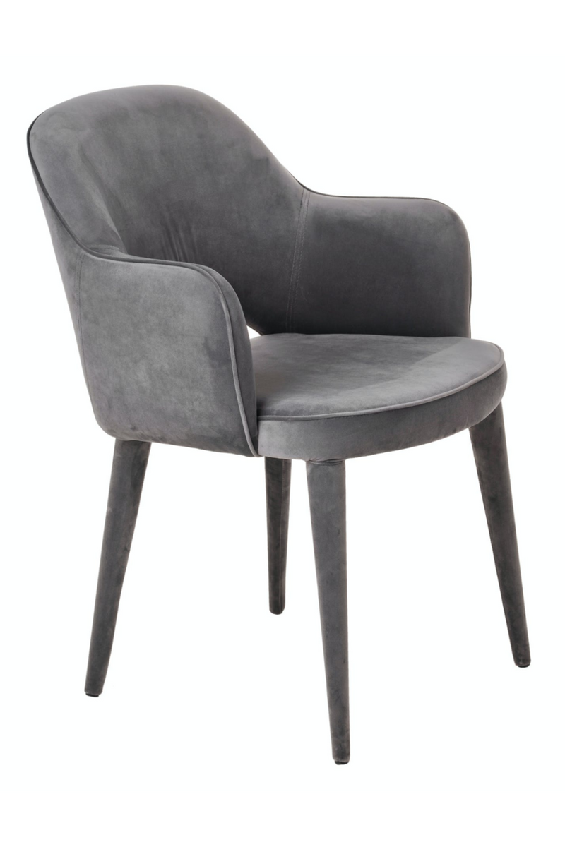 Gray Velvet Dining Armchair | Pols Potten Cosy | OROA TRADE