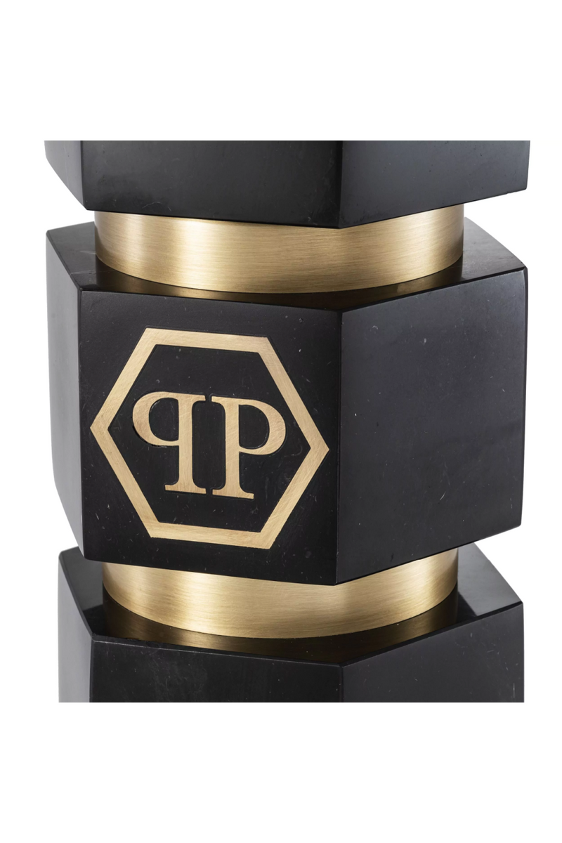 Black Marble Stemmed Table Lamp | Philipp Plein Hexagon | Oroatrade.com