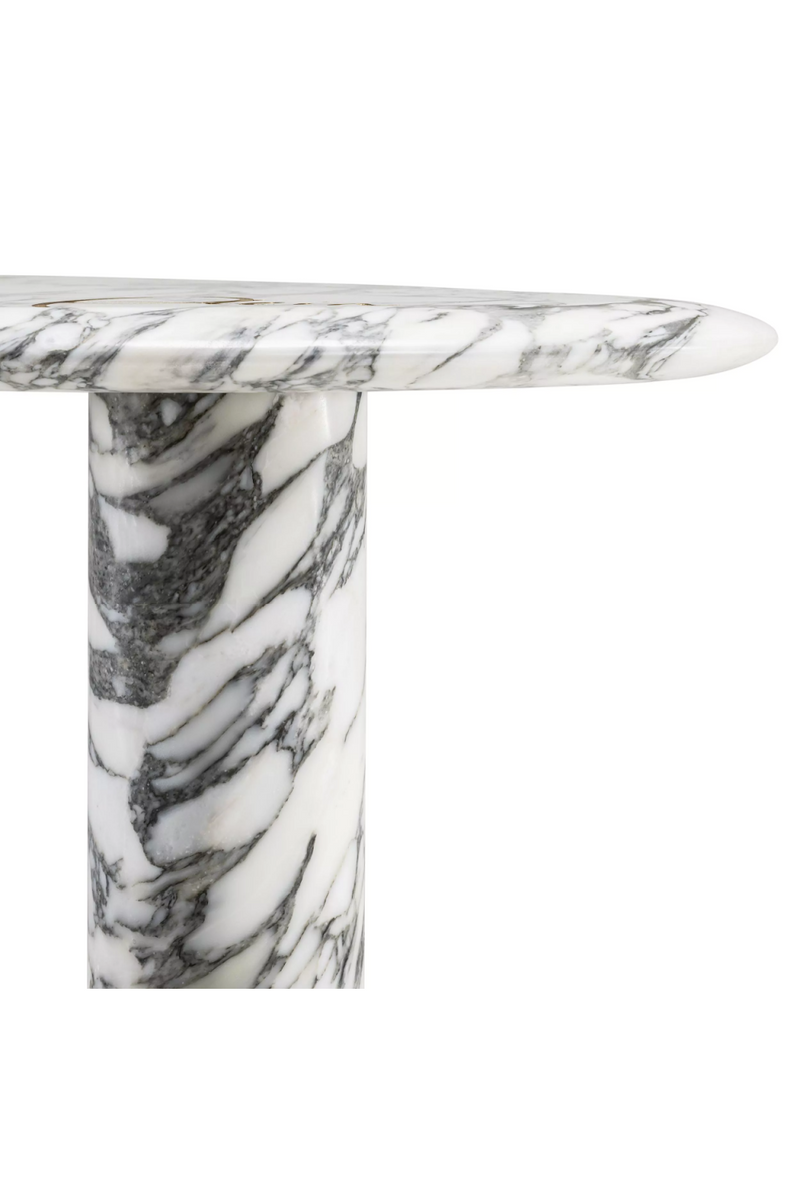 Curved White Marble Console Table | Philipp Plein Forte | Oroatrade.com