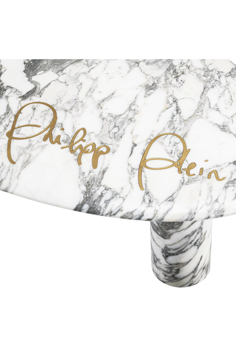 Curved White Marble Console Table | Philipp Plein Forte | Oroatrade.com