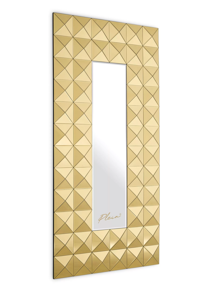 Rectangle Gold Studded Mirror | Philipp Plein Chateau | Oroatrade.com