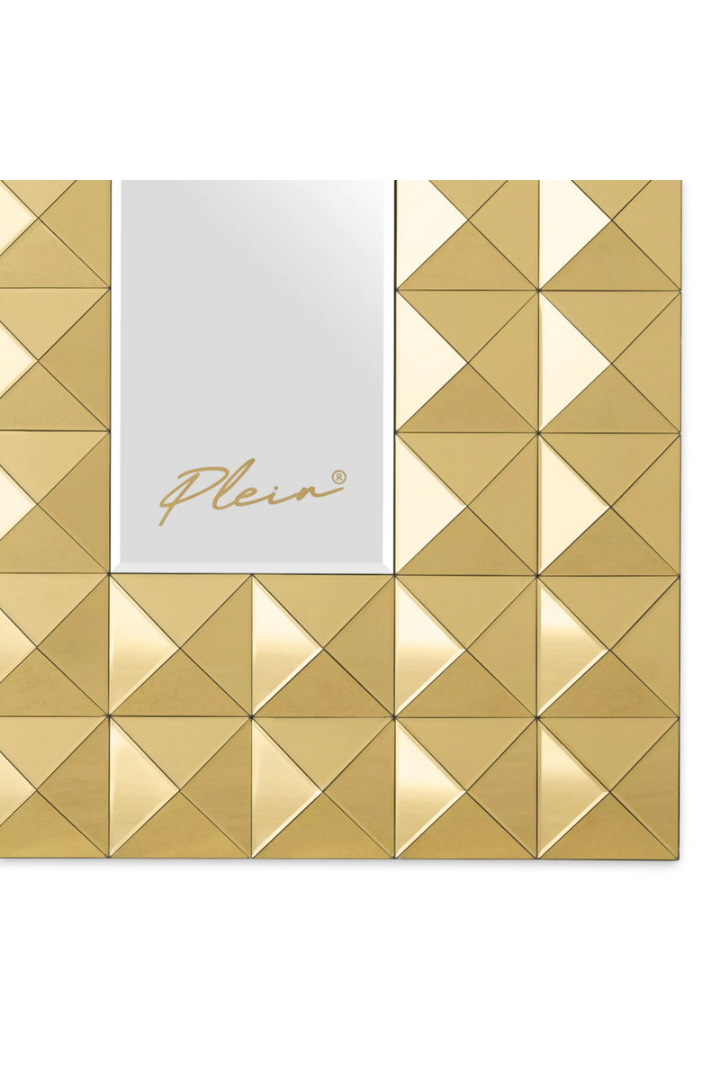 Rectangle Gold Studded Mirror | Philipp Plein Chateau | Oroatrade.com