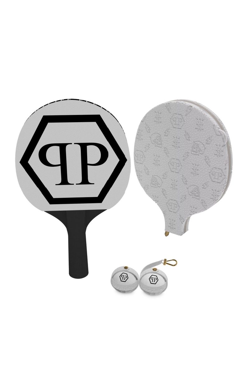 Monogram Leather Table Tennis Paddle | Philipp Plein | Oroatrade.com