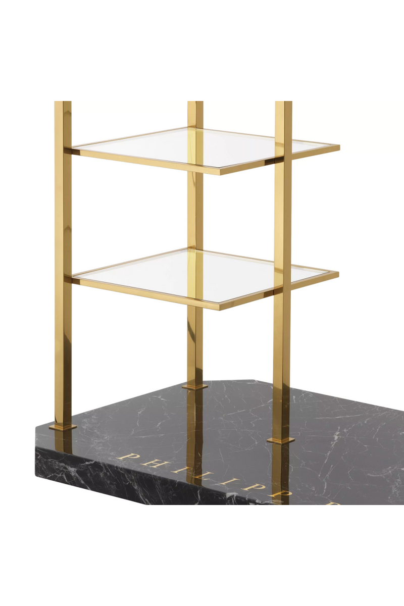 Gold Framed Modern Clothing Stand | Philipp Plein Couture | Oroatrade.com
