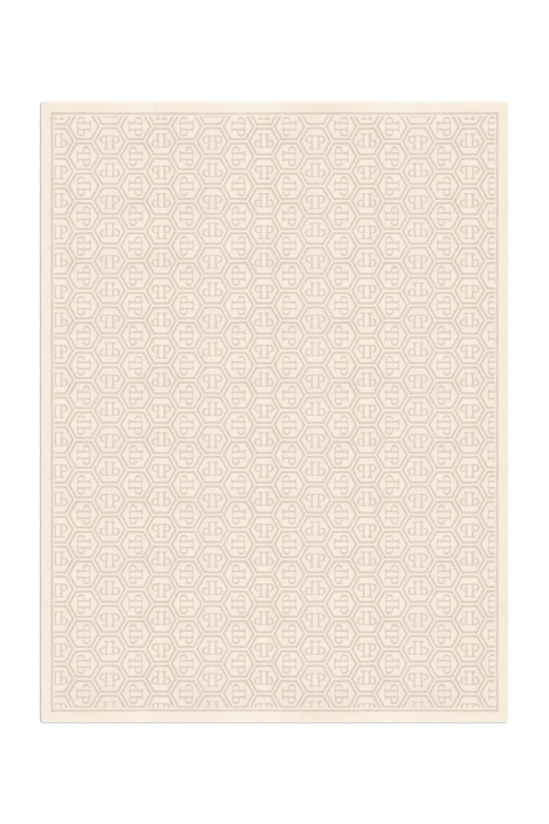 Beige Hand-Tufted Wool Carpet 10' x 13' | Philipp Plein | Oroatrade
