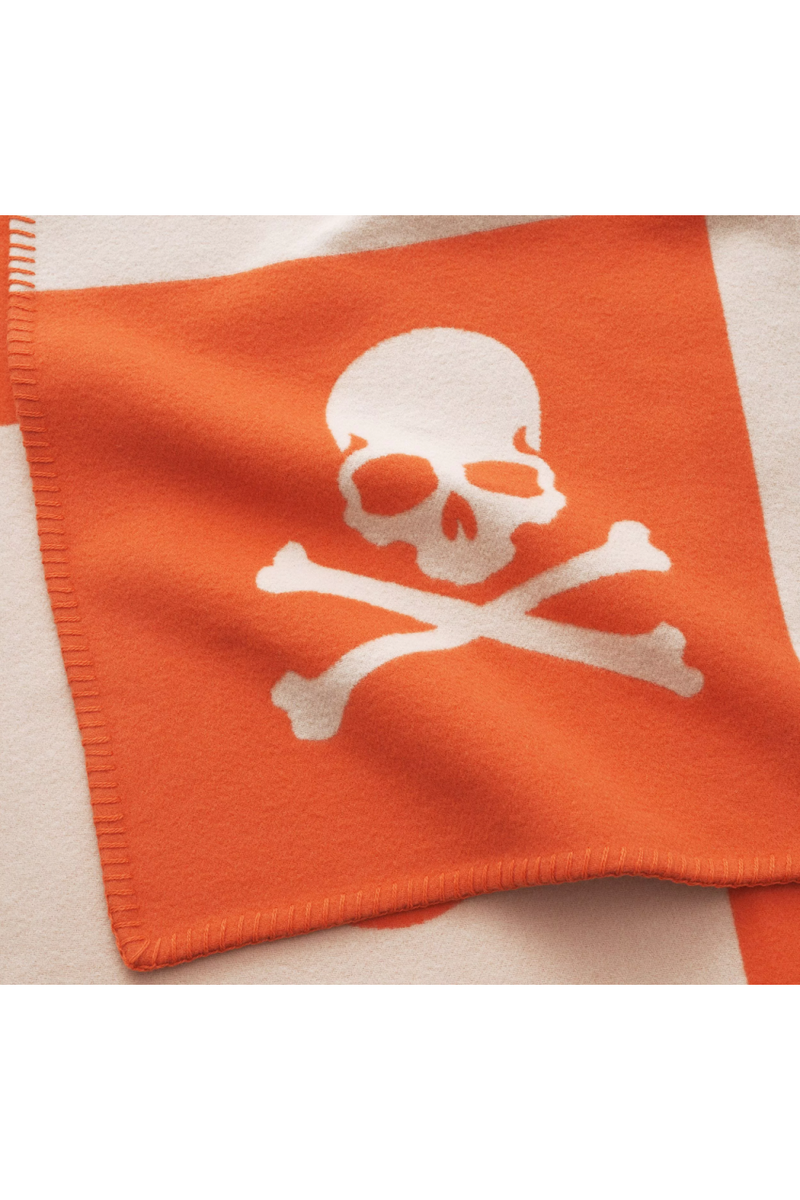 Orange Printed Cashmere Plaid | Philipp Plein Skull | Oroatrade.com