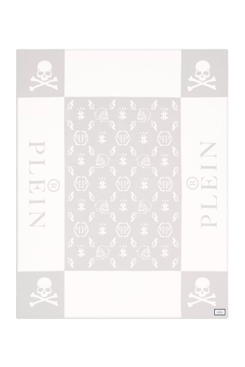 Gray Printed Cashmere Plaid | Philipp Plein Skull | Oroatrade.com