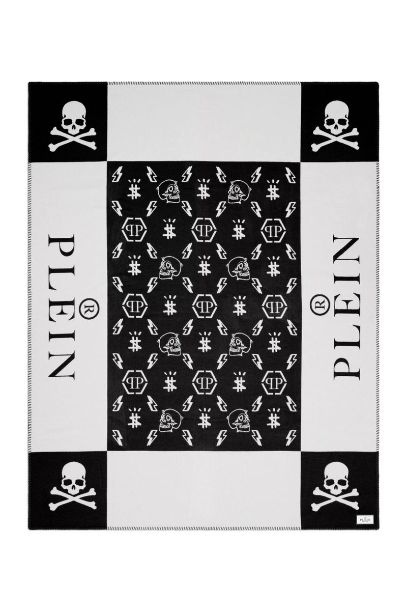 Black Printed Cashmere Plaid | Philipp Plein Skull | Oroatrade.com