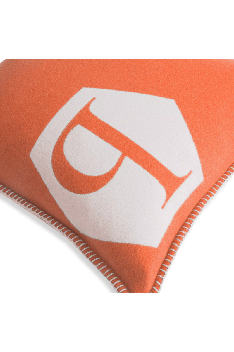 Orange Modern Pastel Cushion | Philipp Plein Cashmere | Oroatrade.com