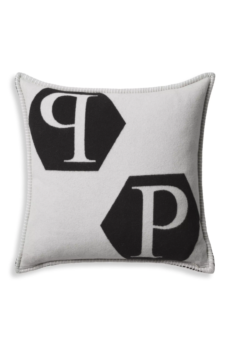 Black Modern Pastel Cushion | Philipp Plein Cashmere | Oroatrade.com