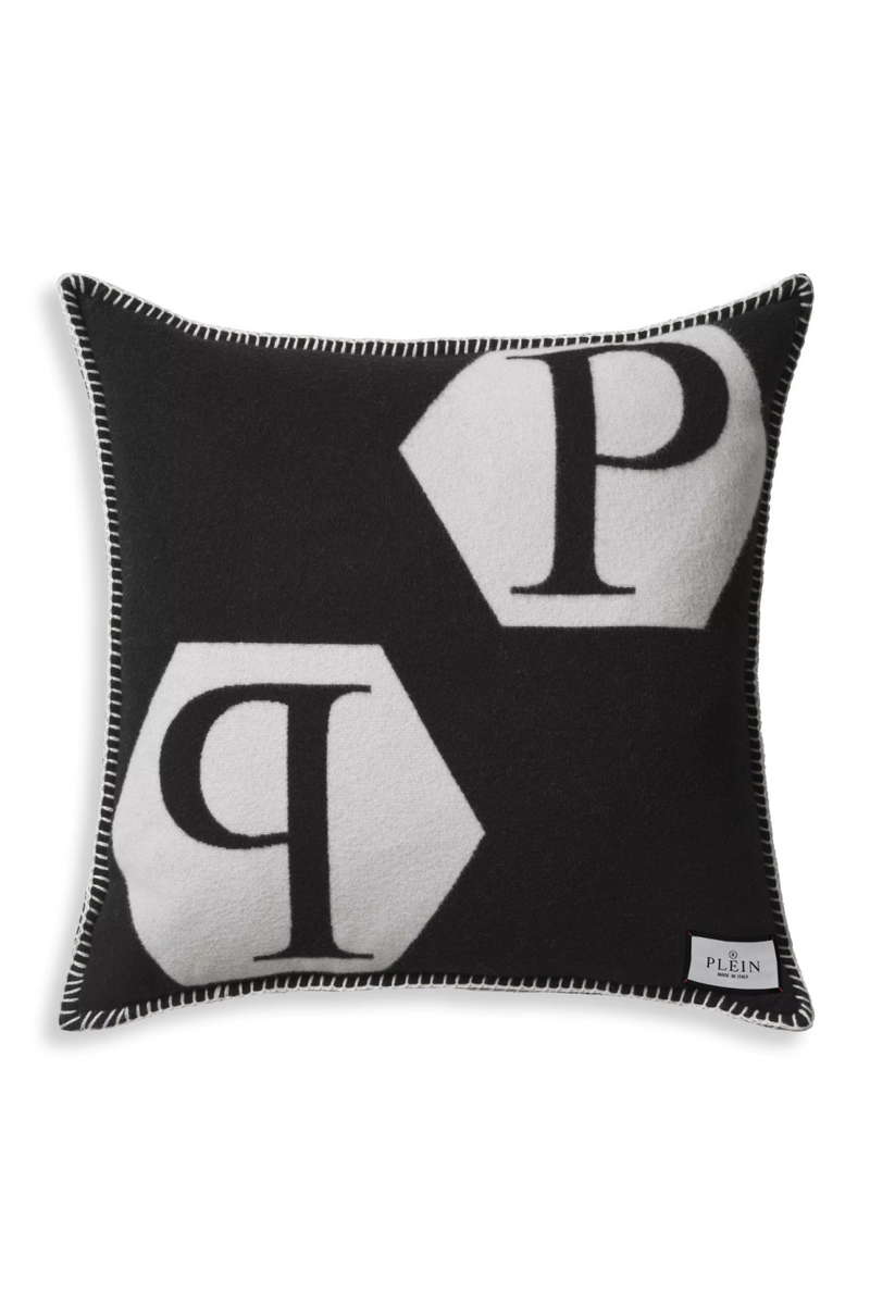 Black Modern Pastel Cushion | Philipp Plein Cashmere | Oroatrade.com