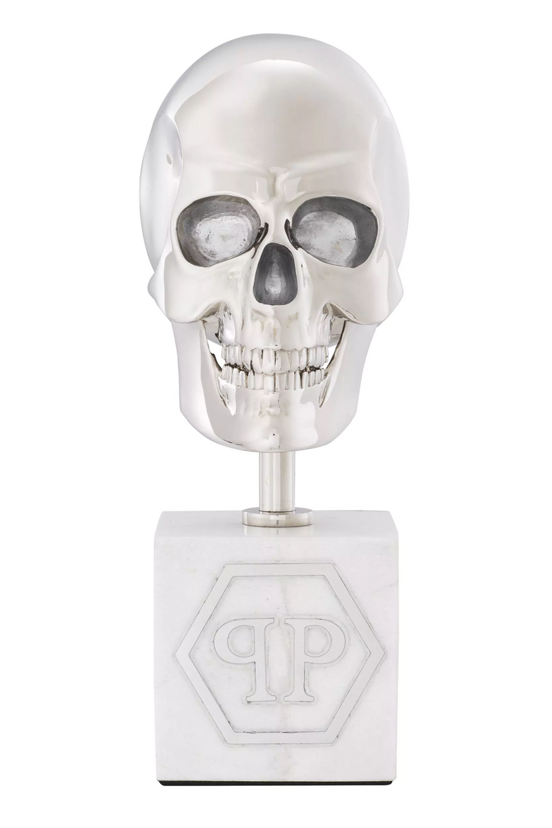 Platinum Sculptural Deco Object S | Philipp Plein Skull | Oroatrade.com