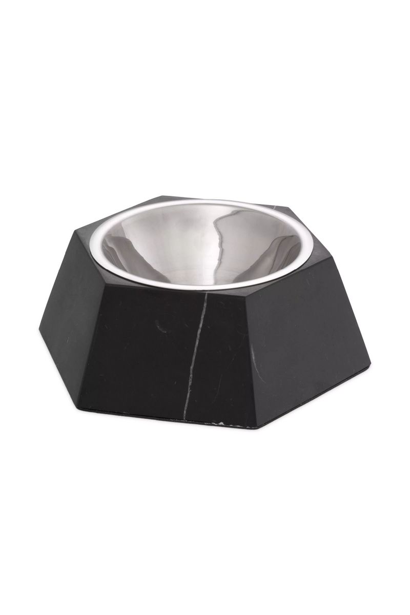 Black Marble Dog Food bowl L | Philipp Plein Nice | Oroatrade.com