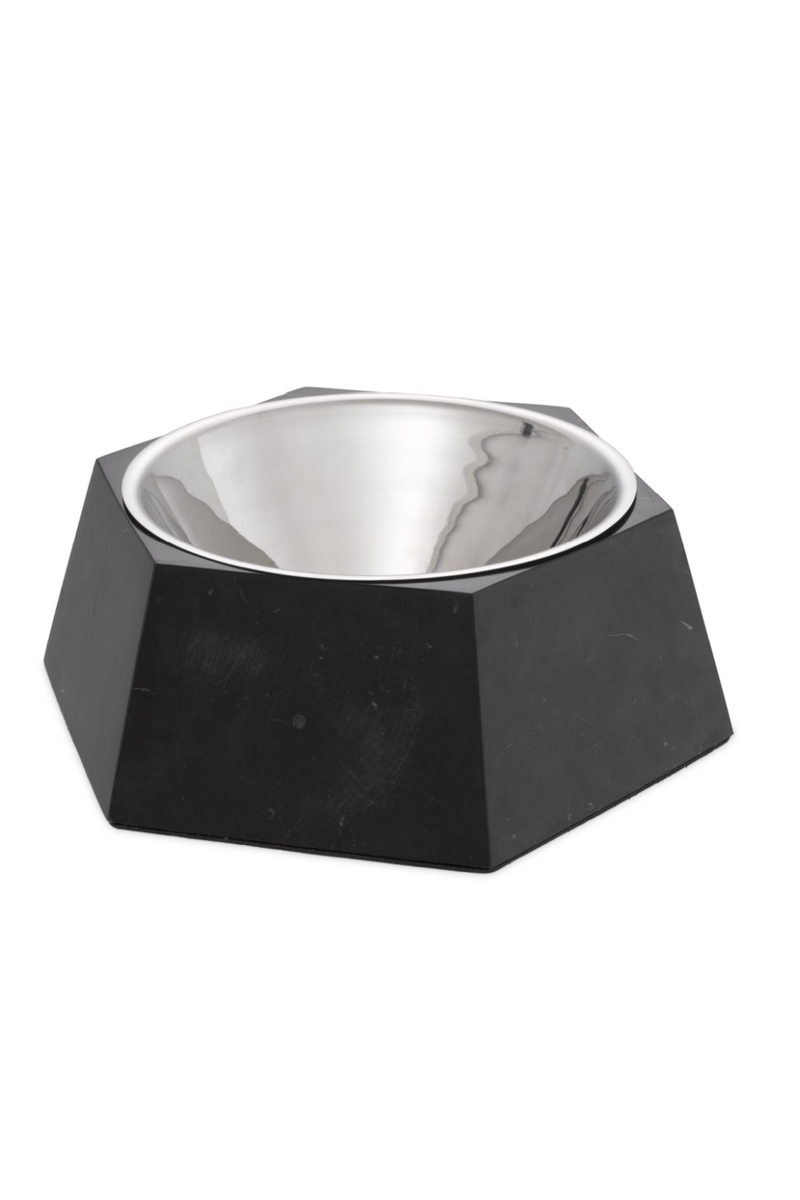Black Marble Dog Food bowl XL | Philipp Plein Nice | Oroatrade.com