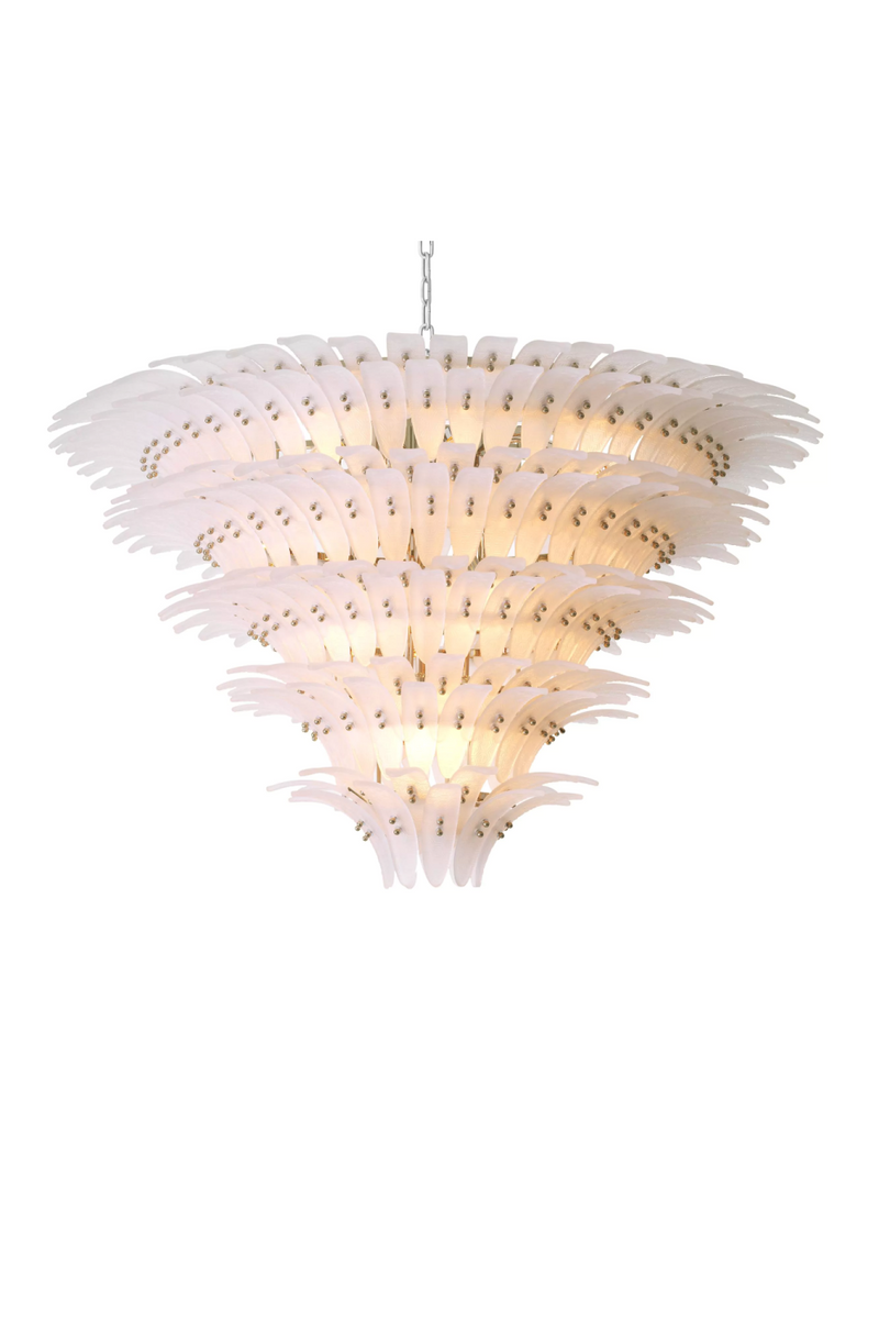 Tiered Frosted Glass Sheets Chandelier | Philipp Plein Bel Air | Oroatrade.com