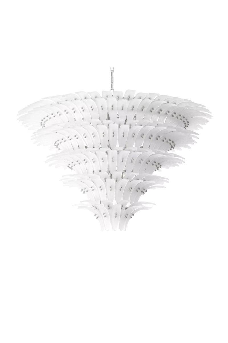 Tiered Frosted Glass Sheets Chandelier | Philipp Plein Bel Air | Oroatrade.com