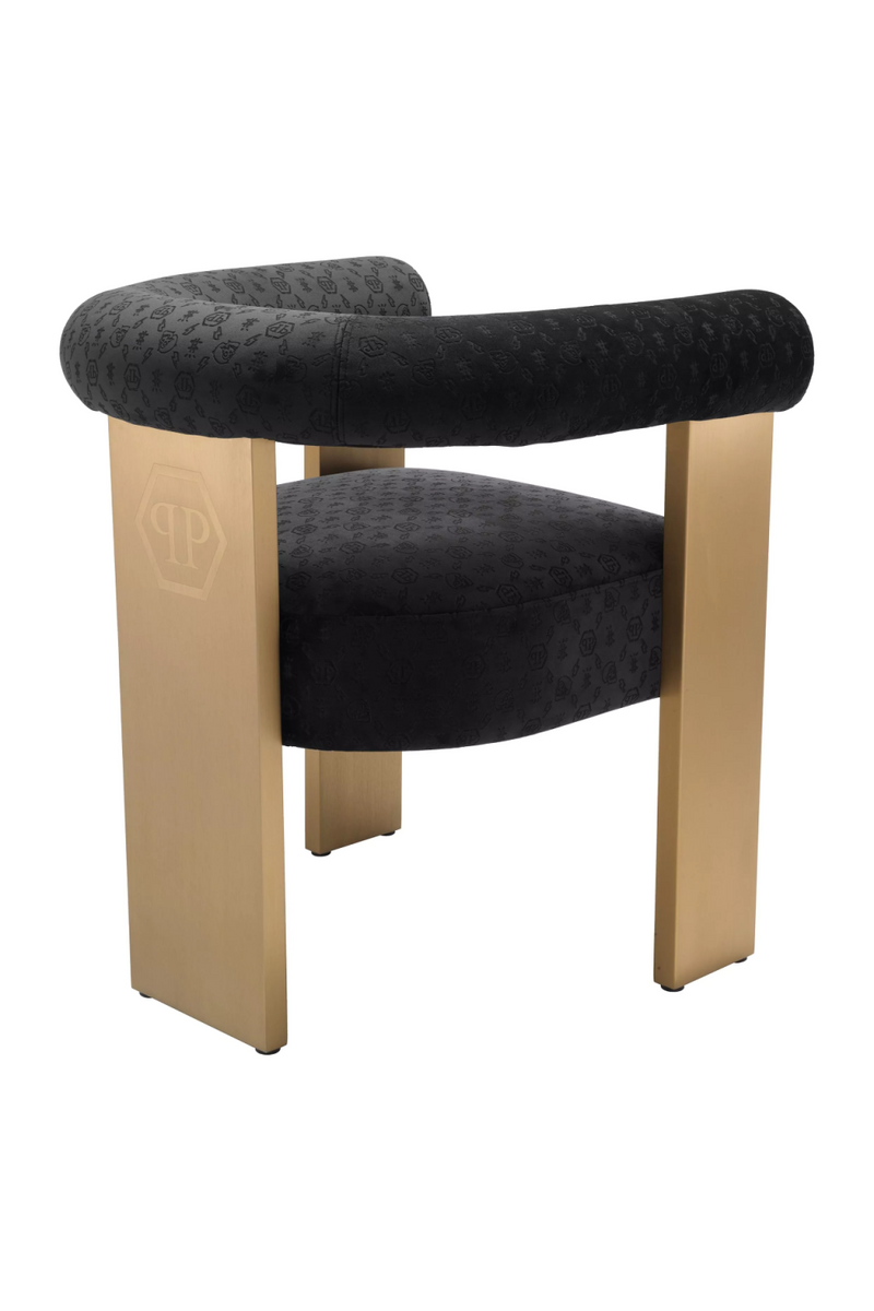 Black Velvet Contemporary Dining Chair | Philipp Plein Icon | Oroatrade.com