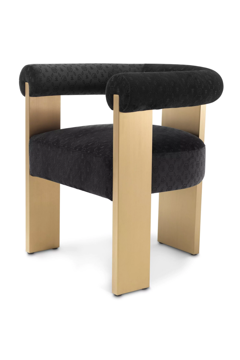 Black Velvet Contemporary Dining Chair | Philipp Plein Icon | Oroatrade.com