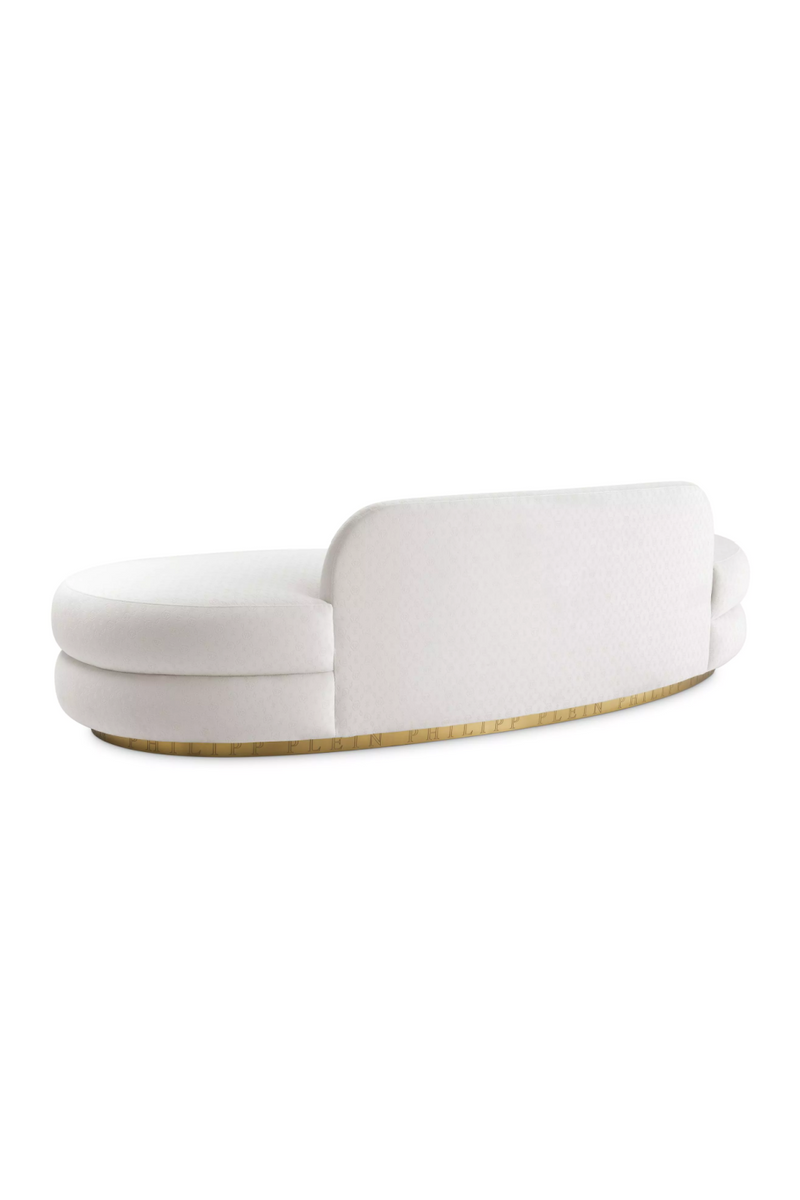 White Velvet Curved Sofa | Philipp Plein Icon | Oroatrade.com