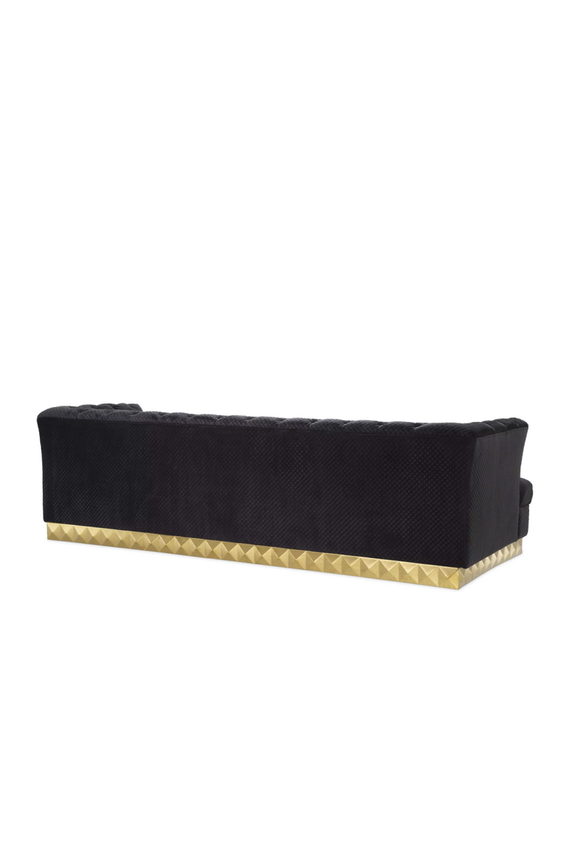 Quilted Black Velvet Sofa S | Philipp Plein Rockstud | Oroatrade.com