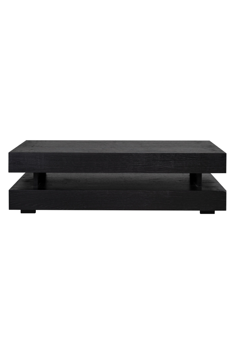 H-Shape Black Oak Coffee Table | OROA Oakura | OROATRADE.com