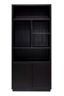 Black Wooden 2-Door Bookcase | Richmond Interiors Oakura | Oroatrade.com