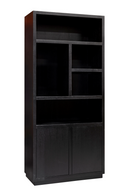 Black Wooden 2-Door Bookcase | Richmond Interiors Oakura | Oroatrade.com