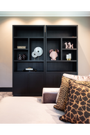 Black Wooden 2-Door Bookcase | Richmond Interiors Oakura | Oroatrade.com