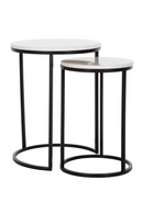 White Marble Nesting End Tables (2) | Richmond Interiors Lexington | Oroatrade.com
