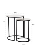 White Marble Nesting End Tables (2) | Richmond Interiors Lexington | Oroatrade.com