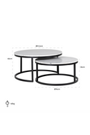 White Marble Nesting Coffee Tables (2) | Richmond Interiors Lexington | Oroatrade.com