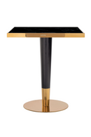 Square Black Marble Pedestal Dining Table | Oroatrade.com