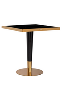 Square Black Marble Pedestal Dining Table | Oroatrade.com