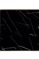 Square Black Marble Pedestal Dining Table | Oroatrade.com