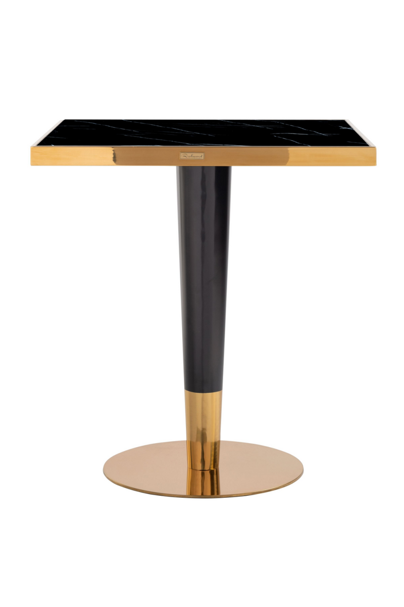 Square Black Marble Pedestal Dining Table | OROA Can Roca | OROATRADE.com