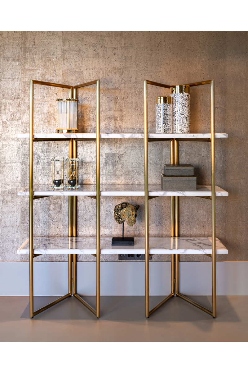 Gold Framed Marble Cabinet | OROA Lagrand | Oroatrade.com