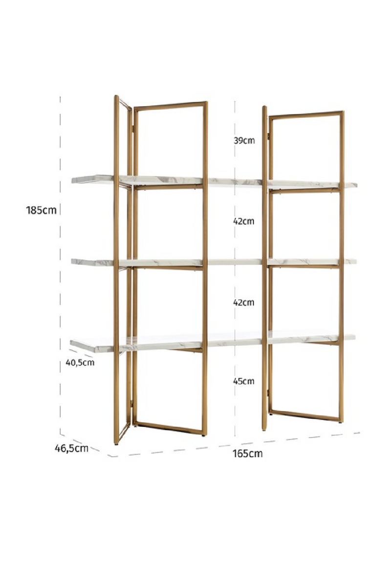 Gold Framed Marble Cabinet | OROA Lagrand | Oroatrade.com