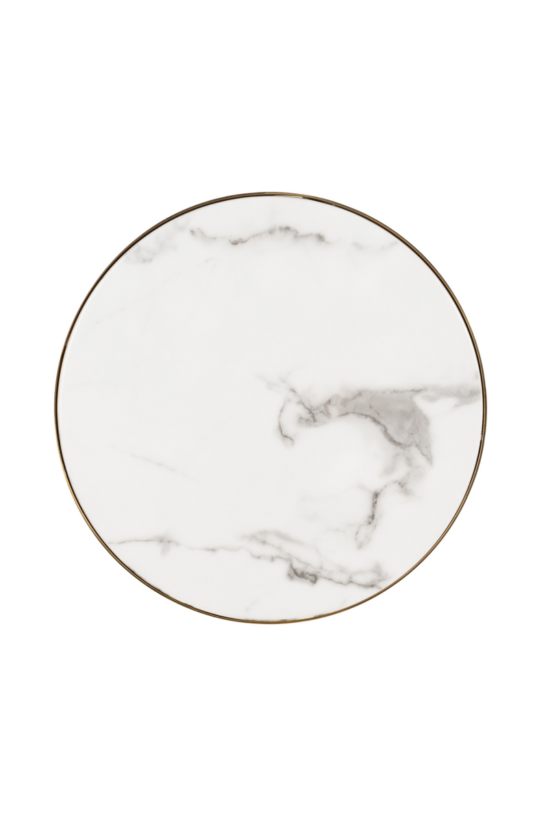 Round Marble Pedestal Side Table | OROA Odin | OROATRADE.com