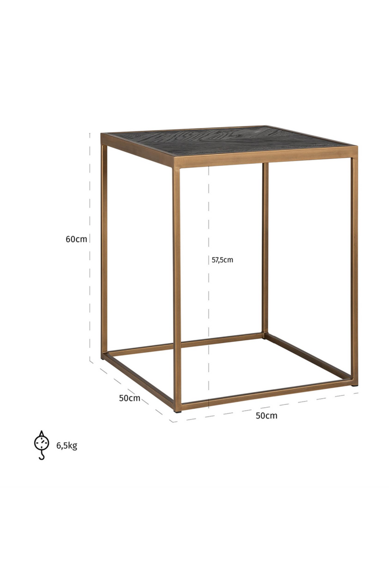 Oak Framed Oak End Table | OROA Blackbone | Oroatrade.com