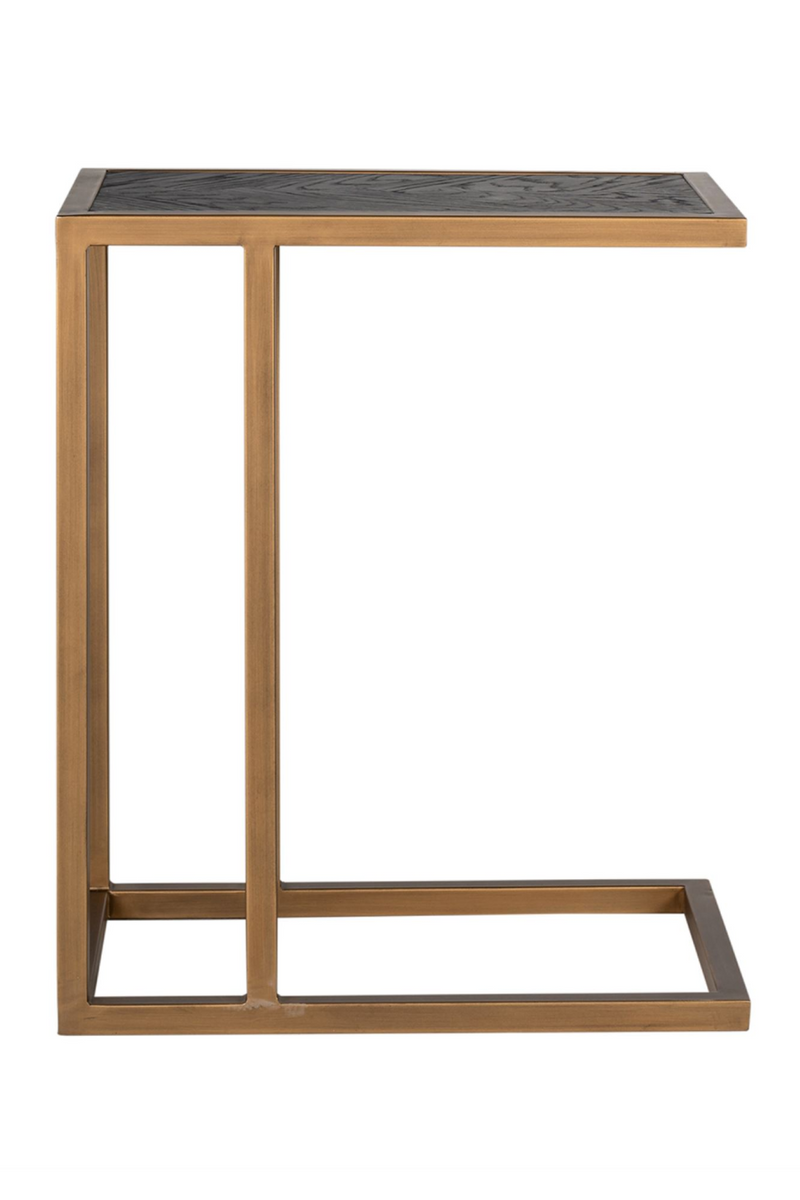 Brass Framed Oak Sofa Table | OROA Blackbone | Oroatrade.com