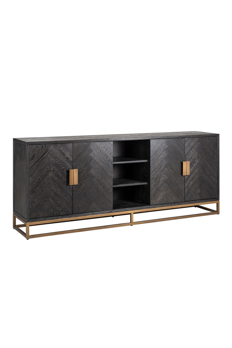 Brass Accent Oak Sideboard | OROA Blackbone | Oroatrade.com