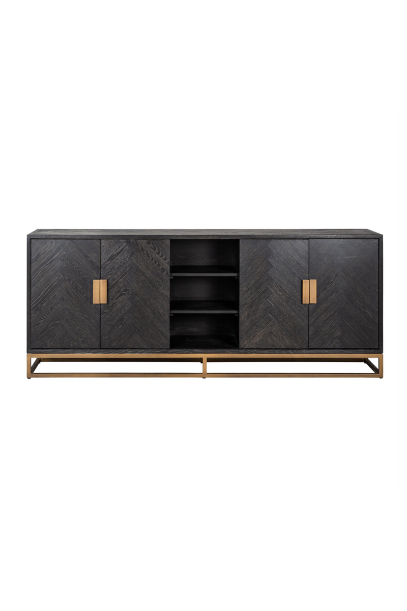 Brass Accent Oak Sideboard | OROA Blackbone | Oroatrade.com